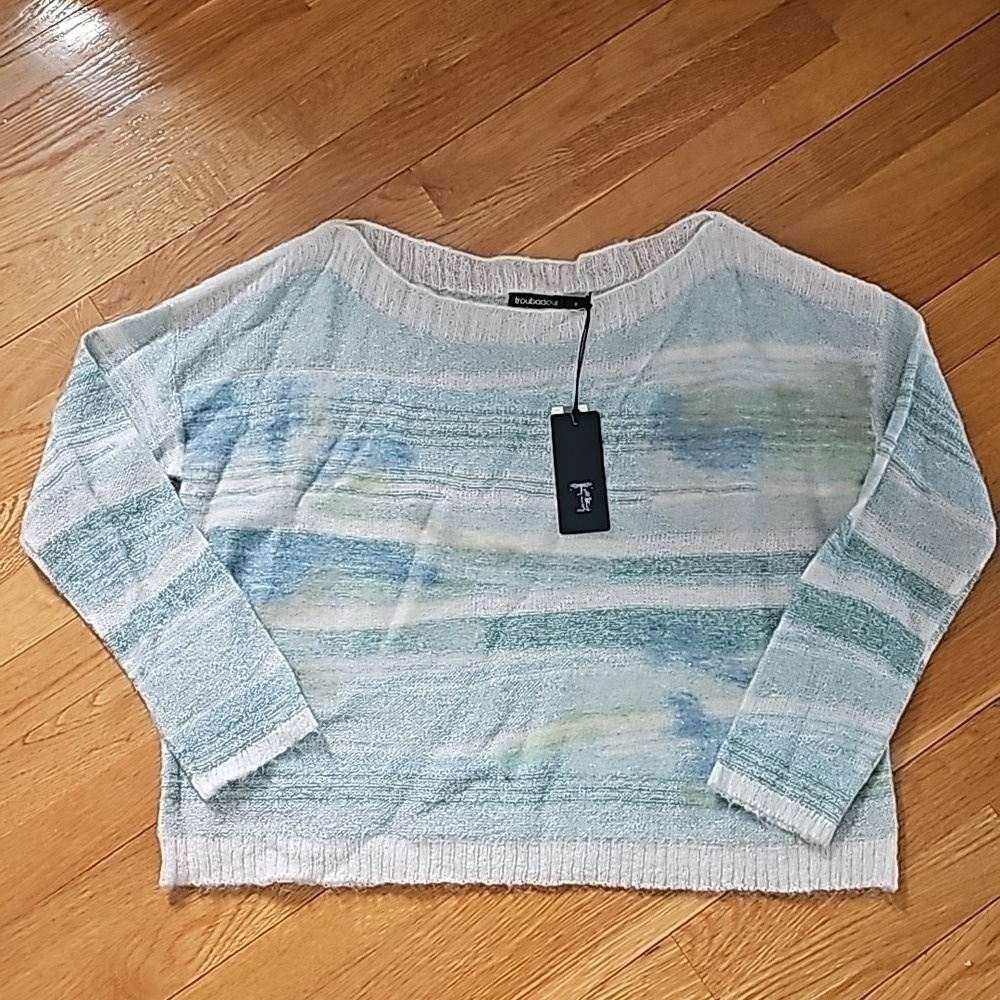 NWT Anthropologie Boho Chic Vibes Troubadour Alpaca Watercolor Pullover Sweater